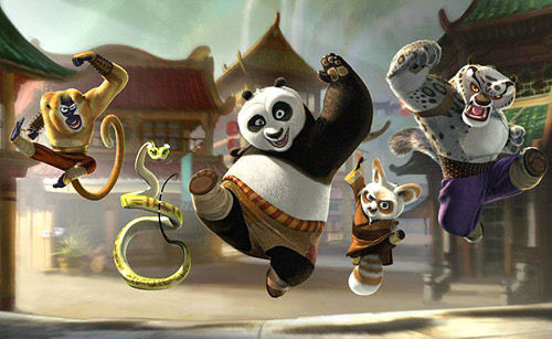 Dans Kung Fu Panda 2, Po joint ses forces avec un groupe de Maîtres du Kung-fu afin de combattre un vieil enemie.